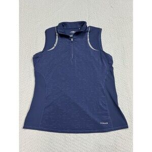 Cutter & Buck ANNIKA CB DryTec 50UPF+ Navy Blue Sleeveless Shirt Sz Medium